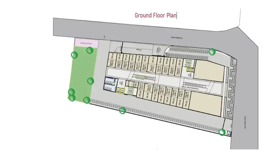 Ground Floor Plan of Platinum 9 - Baner, Pune